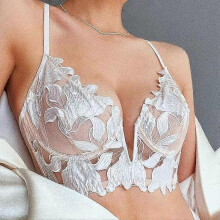 (Pink 2, XL 38or85ABC) Conjunto de lencería de encaje para mujer, elegante conjunto de sujetador y braguita transparentes.