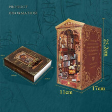(SQ02) DIY Wooden Magic House Book Nook Shelf Insert Kit, Japanese Architecture Style Miniature Church Model