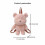 (orange pink) Plush Doll Bear Backpack Anime Patterned Imitation Wool Zipper Closure Lining Polyester 3