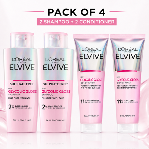 L’Oréal Paris L'Oreal Paris Elvive Glycolic Gloss 2 x Shampoo 2 x Conitioner