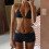 3-delige halter bikiniset voor dames, stippen,-Witte M 10