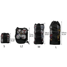 (Shoulder S) Drawstring Mesh Ball Storage Bag, Waterproof with Shoulder Strap, for Football Basketball Training Equipment, Multiple Sizes Available