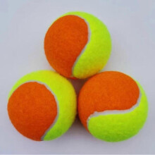 (Orange Yellow, 6.4cm) 12 piłek tenisowych do treningu, do użytku w pomieszczeniach, średnica 6,4 cm, w woreczku ze ściągaczem