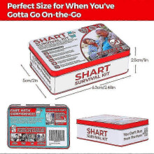 (3pcs) Funny Shart Survival Kit Gag Gift Set with Wet Wipes & Underwear for Pranks