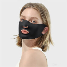 (Black) 3D maska na tvár, letná ochrana pred slnkom, priedušná maska na tvár z ľadového hodvábu pre outdoorové aktivity