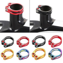 (Black, 34.9mm) Seatpost Clamp 31.8mm 34.9mm Aluminum Alloy for Mountain Bike Compatible with 27.2 28.6 30.4 30.8 30.9 31.6mm