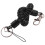 10X Lobster Clasp Black Spring Stretchy Coil Cord Strap Keychain Key Chain Rope 3
