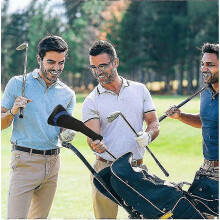 (Black) Golf Club Head Covers, 3 Pack Long Neck Elastic Mesh Nylon, for Driver Fairway Woods Hybrids, Interchangeable Number Tags