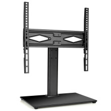 Futura Universal TV Table Stand Swivel Glass Base 24-60 Inch