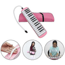 (Black) 32 Key Melodica Instrument, Soprano Air Piano Keyboard with Carrying Bag and Mouthpieces