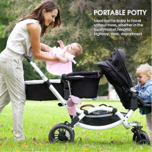 (pink) Portable Leakproof 500ml Children’s Travel Potty, Pink Emergency Urinal for Travel Camping Outdoor, 1-10 Years Old