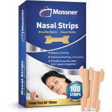 Massner Nasal Strips Medium 100 Pack Extra Strength Anti Snoring Nose