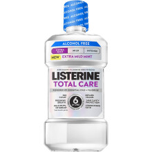 Listerine Mouthwash Total Care Anticavity Treatment for Adults Kills 99.9% of Bad Breath Germs Extra Mild Mint, Mouthwash, 33.8 fl oz