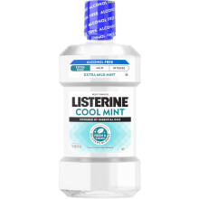 Listerine Extra Mild Alcohol-Free Mouthwash, Oral Rinse Powered by Essential Oils Kills 99.9% of Germs that Cause Bad Breath, Mild Cool Mint Flavor,1L