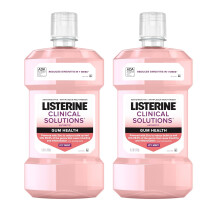 Listerine Clinical Solutions Gum Health Antiseptic Mouthwash, Antigingivitis & Antiplaque Oral Rinse Kills Germs, ICY Mint, Twin Pack, 1 L, 2 Pack
