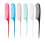 Pointed Tail Comb For Professional Barbers Wide Teeth-Rose red 9