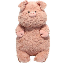 (Pink Pig) Schattige pluche varkenspop, handgemaakt, zacht Muppet-speelgoed voor verzamelaars.