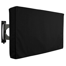 (black, 60-65 inch) Funda para TV de exterior, 600 DPC, poliéster impermeable, color negro y beige, varios tamaños.