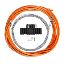 (orange) Sada brzdových laniek bicykla kompatibilná s puzdrom laniek prehadzovačky Shimano SRAM pre zvýšenú bezpečnosť na bicykli