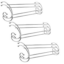 Q&H 2 Bar Radiator Clothes Airer Metal 1M Space Laundry Rack - Chrome 50cm Indoor Drying Towel Hanger 2 Washing Lines Laundry Holder - Strong Curved