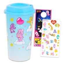 Care Bears Travel Cup Set for Adults - Bundle with Care Bears Cup with Lid Plus Stickers, More | Care Bears Coffee Travel Mug for Girls, Teens, Kids