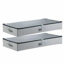 VEVOR Under Bed Storage with Clear Lids, 33.5 x 16.9 x 4.7 Inch, 45L Large Underbed Clothes Storage Containers, Low Profile Under Bed Drawer Shoe