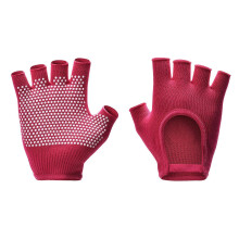 (Hot pink) Dámske fitness rukavice, priedušné, z bavlny a polyesteru, s polprstovou výstužou, na pilates a cyklistiku, na tréning v posilňovni.