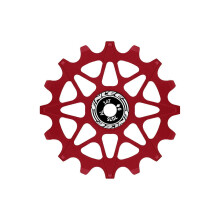 (Red, 14T) 14T keramická vodiaca kladka prehadzovačky bicykla kompatibilná so 6-12 rýchlostnými systémami, hliníková zliatina, čierna