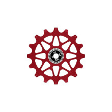 (Red, 12T) 14T keramická vodiaca kladka prehadzovačky bicykla kompatibilná so 6-12 rýchlostnými systémami, hliníková zliatina, čierna