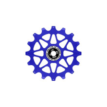 (Blue, 12T) 14T keramická vodiaca kladka prehadzovačky bicykla kompatibilná so 6-12 rýchlostnými systémami, hliníková zliatina, čierna