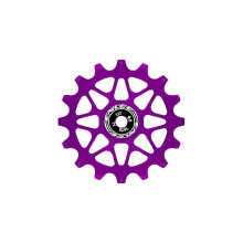 (Purple, 12T) 14T keramická vodiaca kladka prehadzovačky bicykla kompatibilná so 6-12 rýchlostnými systémami, hliníková zliatina, čierna