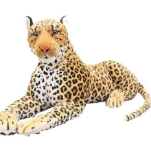 (130CM) Reuzenluipaard knuffel, realistische cheetah pluche speelgoed, zacht, knuffelbaar en duurzaam.