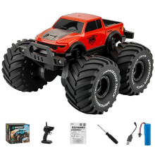 (Red) Obojživelné RC auto v mierke 1:16, pohon 4x4, terénne vozidlo, 2,4 GHz diaľkové ovládanie, vodotesné