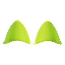 (Yellow) Adorno autoadhesivo de orejas de gato para casco, de silicona, 6 cm x 6 cm, compatible con cascos de motocicleta.