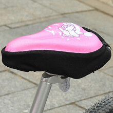 (Blue astronaut, S) Cojín para sillín de bicicleta infantil, espuma viscoelástica, funda silicona, con cubierta de lluvia, tamaño pequeño/mediano