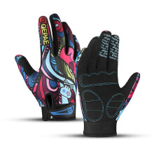 (A pair, L) Cyklistické rukavice na celé prsty, zimné, teplé, odolné voči nárazom, bicykel, motocykel, MTB