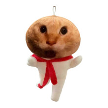 (Red Scarf Alien Cat, 10cm) Groene buitenaardse kat pluche met beweegbare gewrichten, 10 cm zacht knuffeldierfiguur