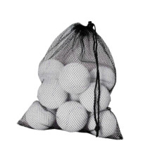 (White, 6.4cm) 12 piłek tenisowych do treningu w woreczku ze ściągaczem, guma i filc, średnica 6,4 cm