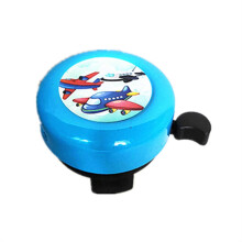(airplane blue) Timbre para bicicleta diseño mariposa dibujos animados, sonido claro fuerte, ferroaleación + PP, para manillares mayoría bicicletas