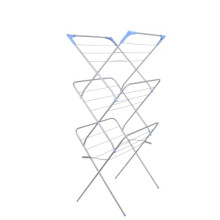 FAHD TRADERS 3-Tier Folding Clothes Airer – For Laundry, Indoor & Outdoor | Non-Slip Feet & Corner Spaces for Hangers | Foldable, Space-Saving