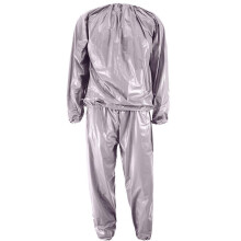 (Silver, 4XL) Traje de sauna para hombres y mujeres, ajustable transpirable, aislamiento térmico, varios tamaños, color negro y plata