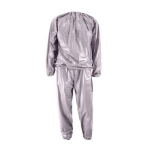 (Silver, XXL) Traje de sauna para hombres y mujeres, ajustable transpirable, aislamiento térmico, varios tamaños, color negro y plata