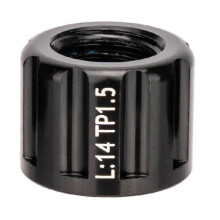 (M15 1.5) Tuerca de repuesto para eje pasante de bicicleta, aleación de aluminio, compatible con ejes pasantes de 12/15 mm