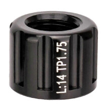 (M15 1.75) Tuerca de repuesto para eje pasante de bicicleta, aleación de aluminio, compatible con ejes pasantes de 12/15 mm