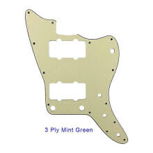(3 Ply Mint green) Gitaar slagplaat compatibel met Amerikaanse 13-gaats schroeven Jazzmaster, zonder bovenste bedieningselementen