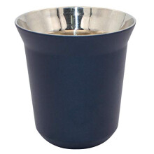 Diano Stainless Steel Insulated Cup, Small Metel Espresso Cup, Double Wall Thermally Insulated Drinking Cups, Capsule Coffee Mug 160ml Dark Blue