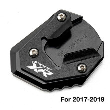 (Black 17-19) Tapones de válvula para almohadilla de extensión de caballete lateral, aluminio CNC 6061, compatibles con BMW S1000XR 2017-2023