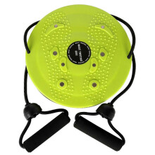 (Green) Disco giratorio para cintura para fitness en casa con superficie de masaje, 6 imanes, plástico PP.