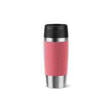Tefal Travel Mug Classic Twist, Comfort Screw Lid, Quick Press, Soft-Touch Sleeve, Travel-Ready, Reusable, 100% Leak-Proof, Keeps Drinks Cold (8 hrs)