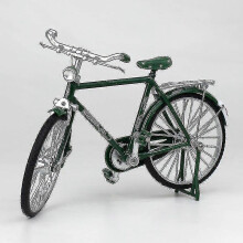 (Green, Woman Style) Ozdoba ze stopu metali, klasyczny model roweru retro, skala 1:10, YuJia